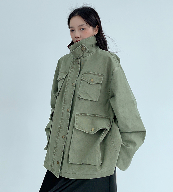 High Neck Cargo Jacket / OS10264