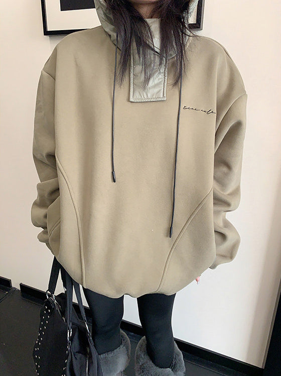Patchwork Fleece Hoodie｜パッチワーク フリースフーディー　OS10392