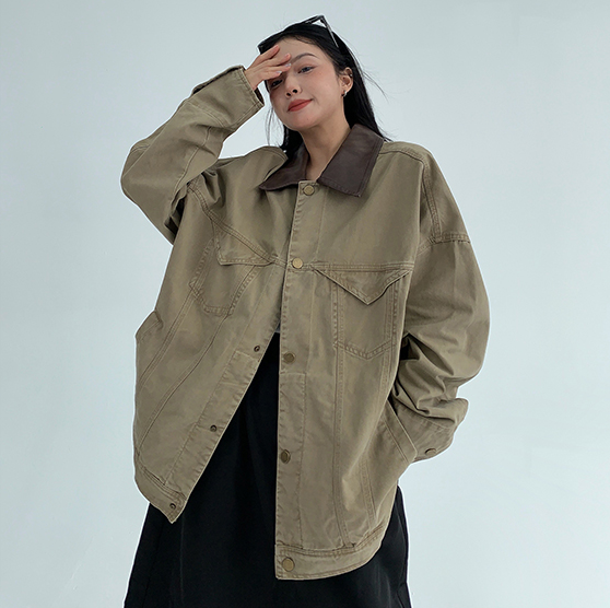 Contrast Collar Jacket / OS10235
