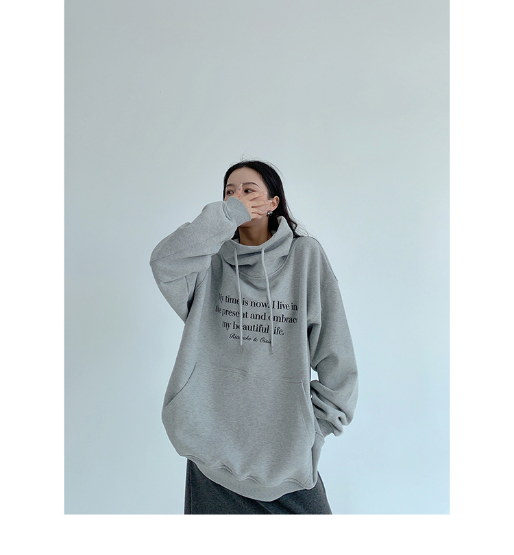 Off-Neck Message Hoodie / OS10291