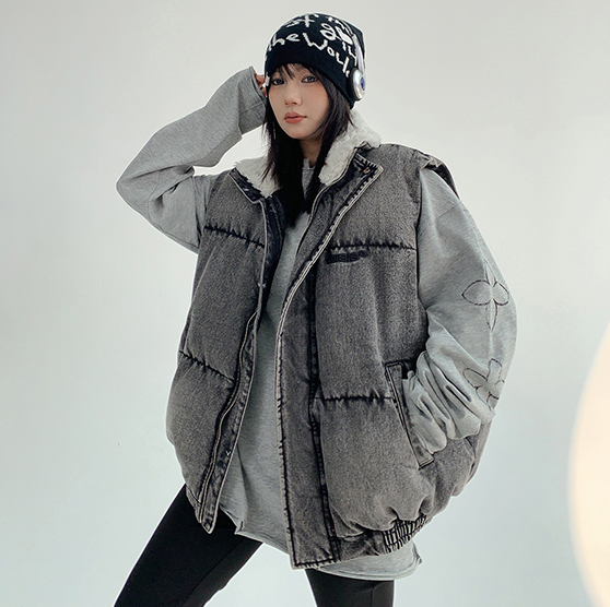 Denim Puffer Vest / OS10301