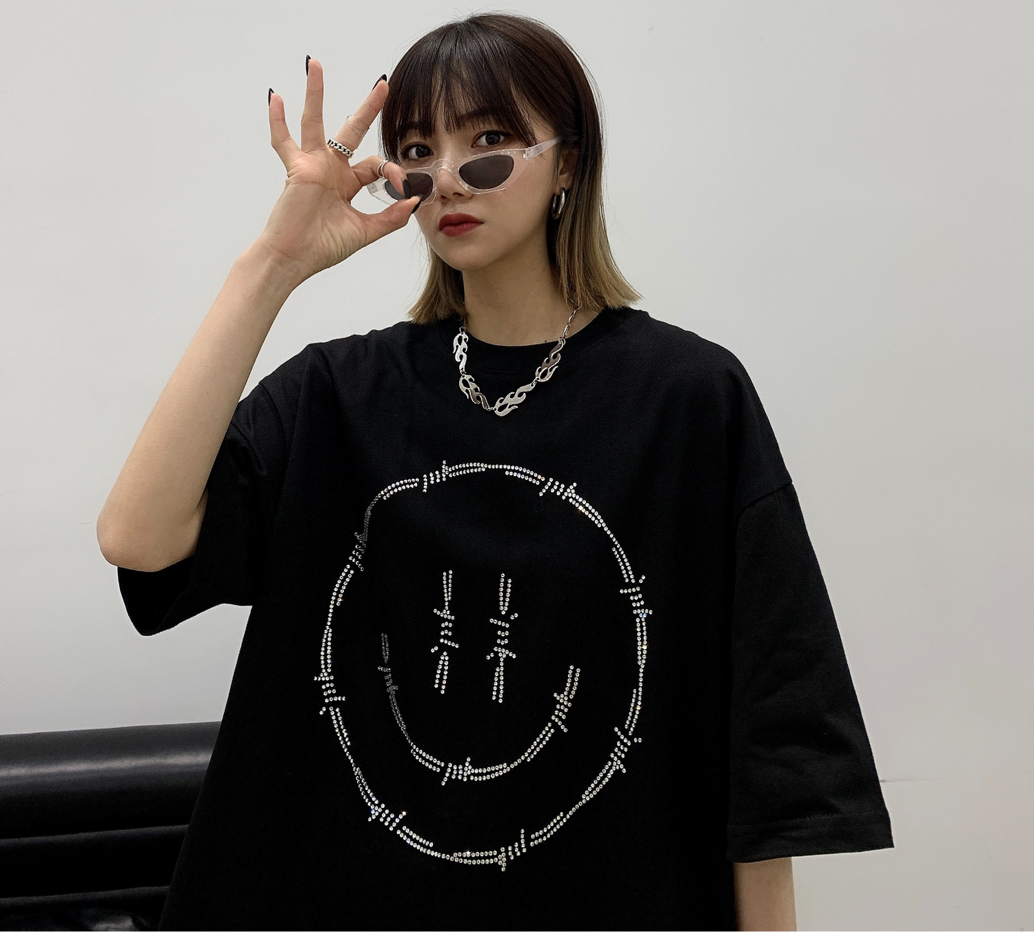 Smile Print S-Tee　OS10560
