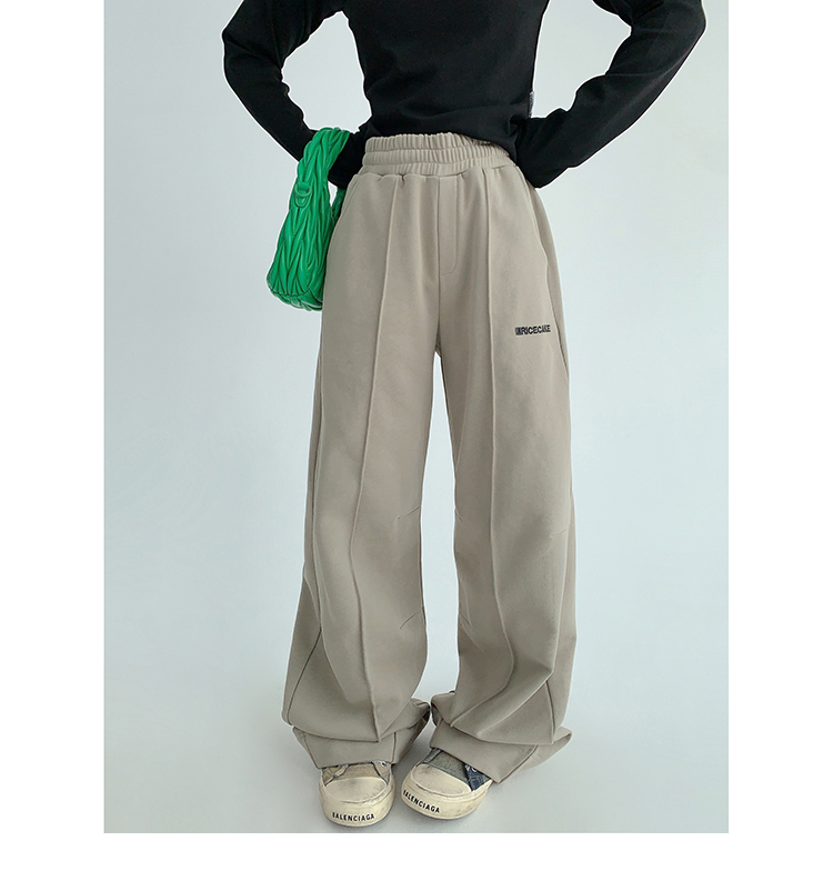 Center Pleats Wide Pants / OS10274