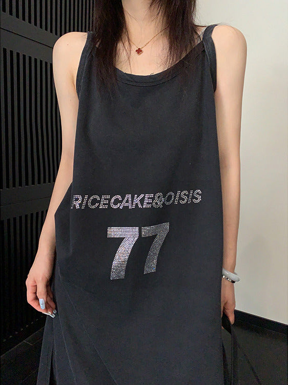 Rhinestone Tank Dress　OS10517