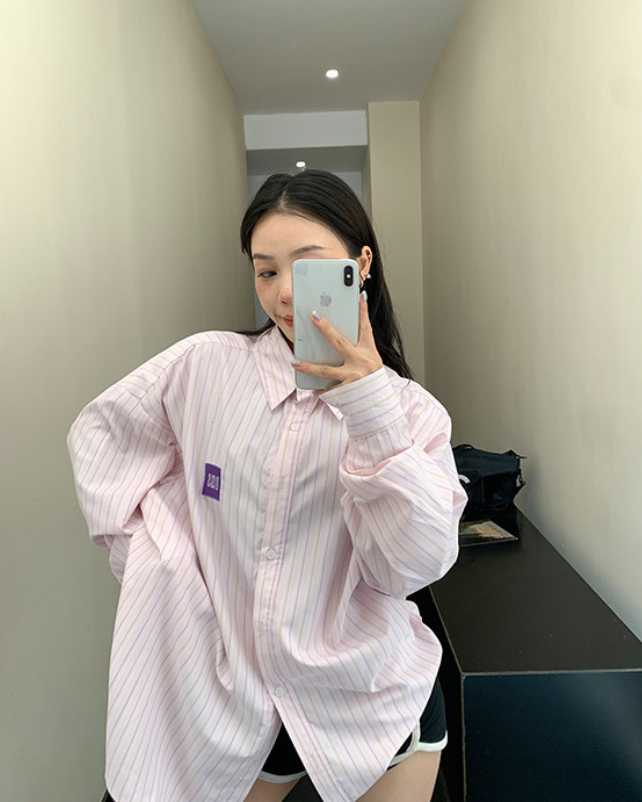 Oversized Striped Shirt / OS10363