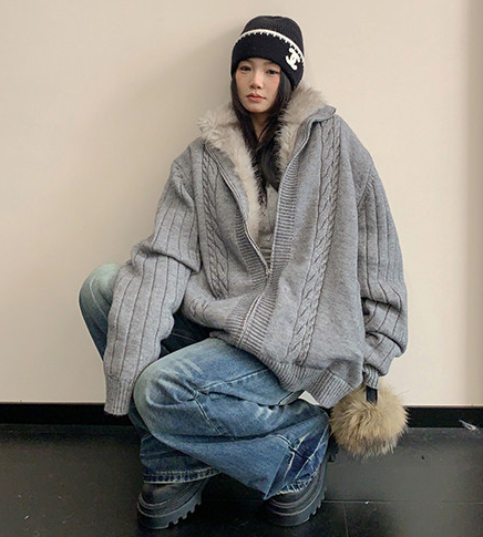 Zip Knit Street Jacket / OS10410