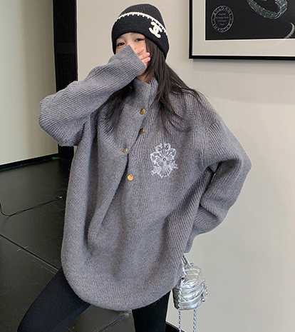 Emblem Knit Cardigan / OS10414