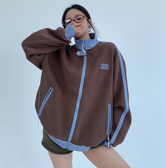 Two-Tone Zip-Up Jacket / OS10241