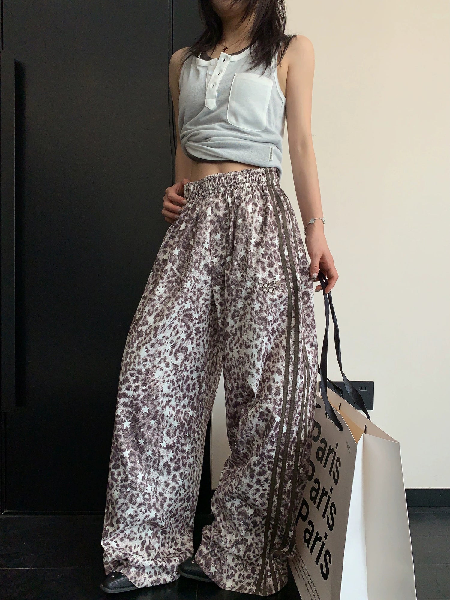 Leopard Wide Pants　OS10516