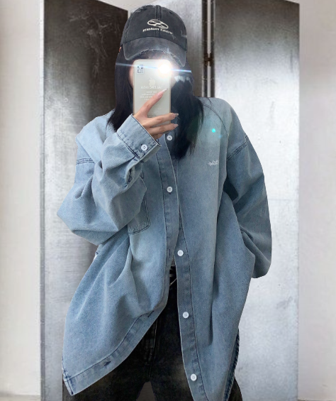 Oversized Denim Shirt / OS10359