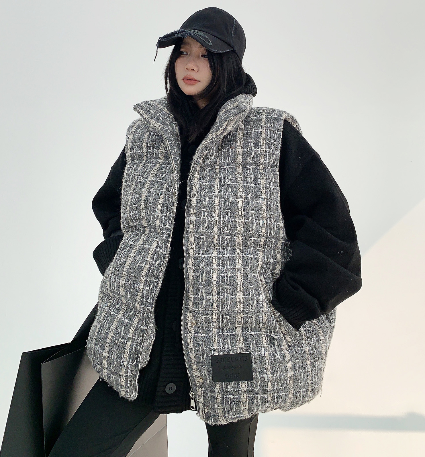 Tweed Puffer Vest / OS10249