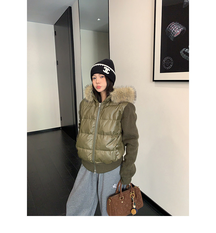 Fur Collar Puff Vest / OS10412