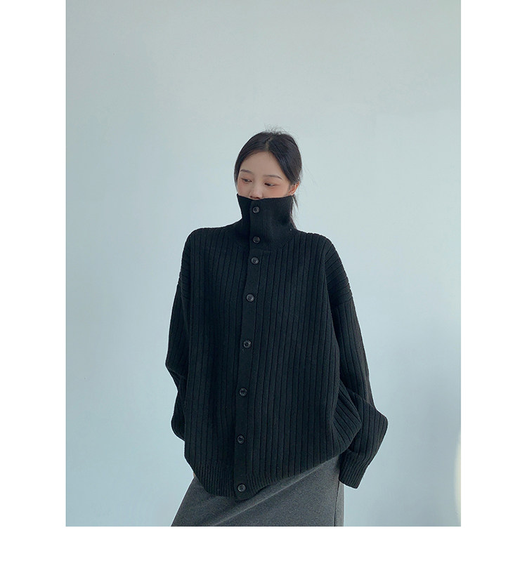 High Neck Knit Cardigan / OS10413