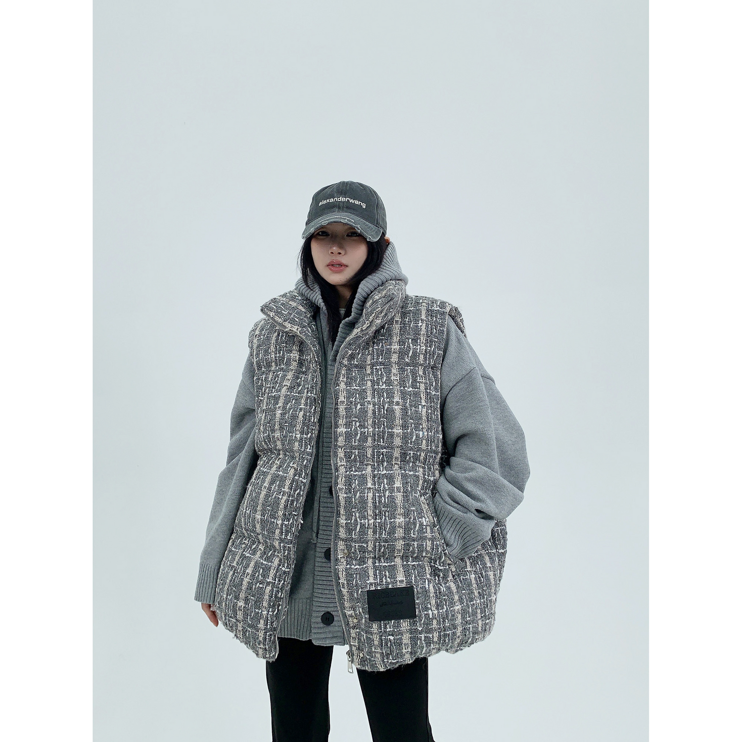 Tweed Puffer Vest / OS10249