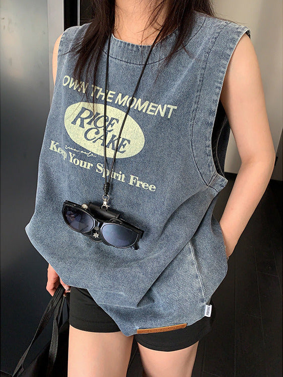 Denim Logo Tank　OS10506