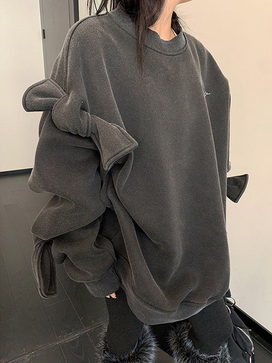 Bow Sleeve Sweatshirt｜リボンスリーブスウェットトップス　OS10189