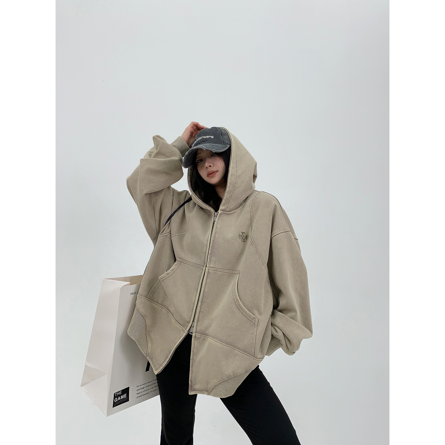 Cross Zip Hoodie / OS10219