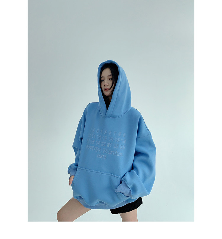 Numbering Print Hoodie / OS10402