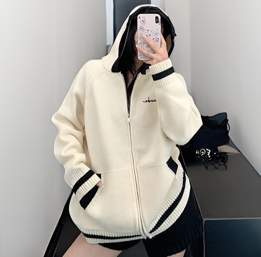 Knit Hooded Parka / OS10377