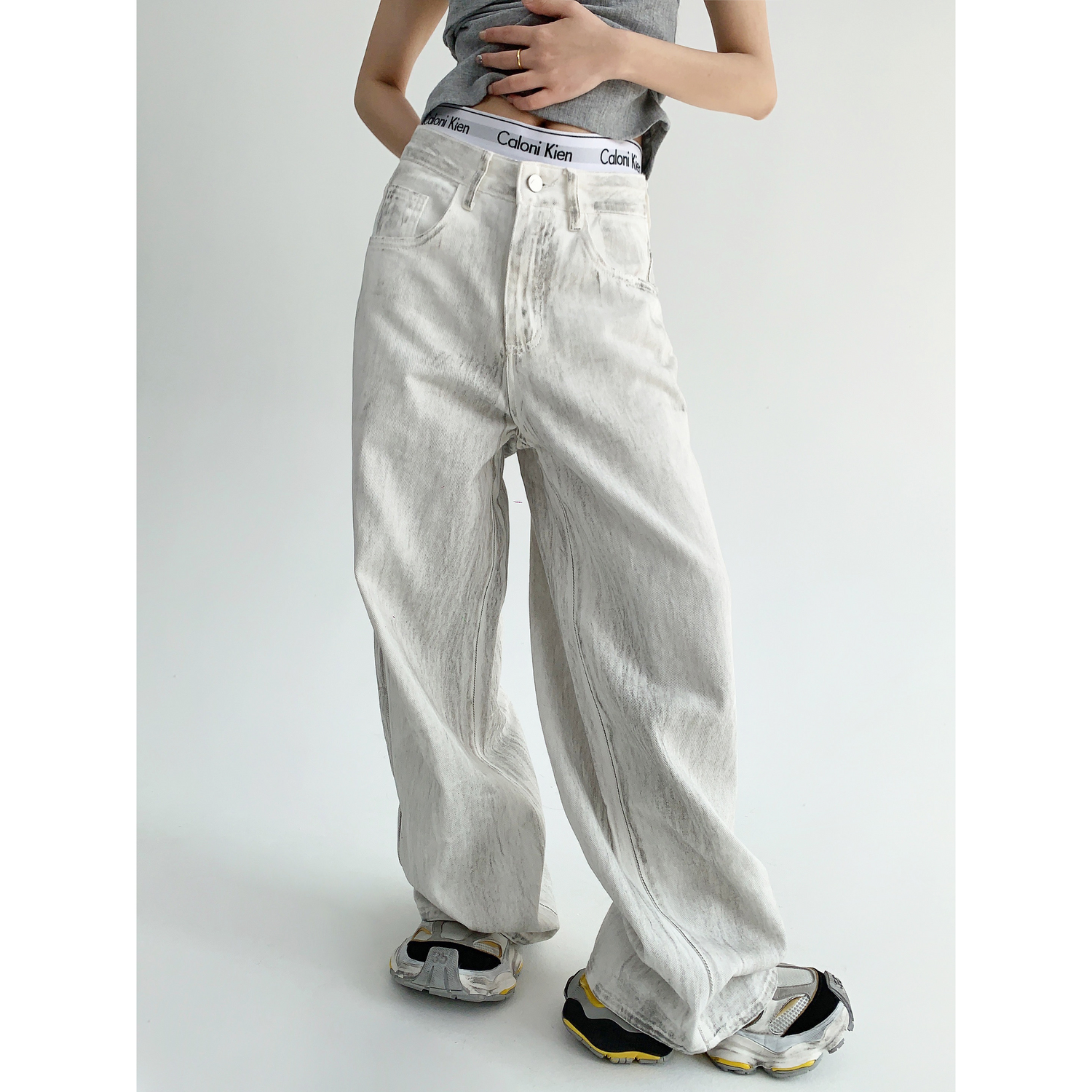 White Wide Jeans　OS10555