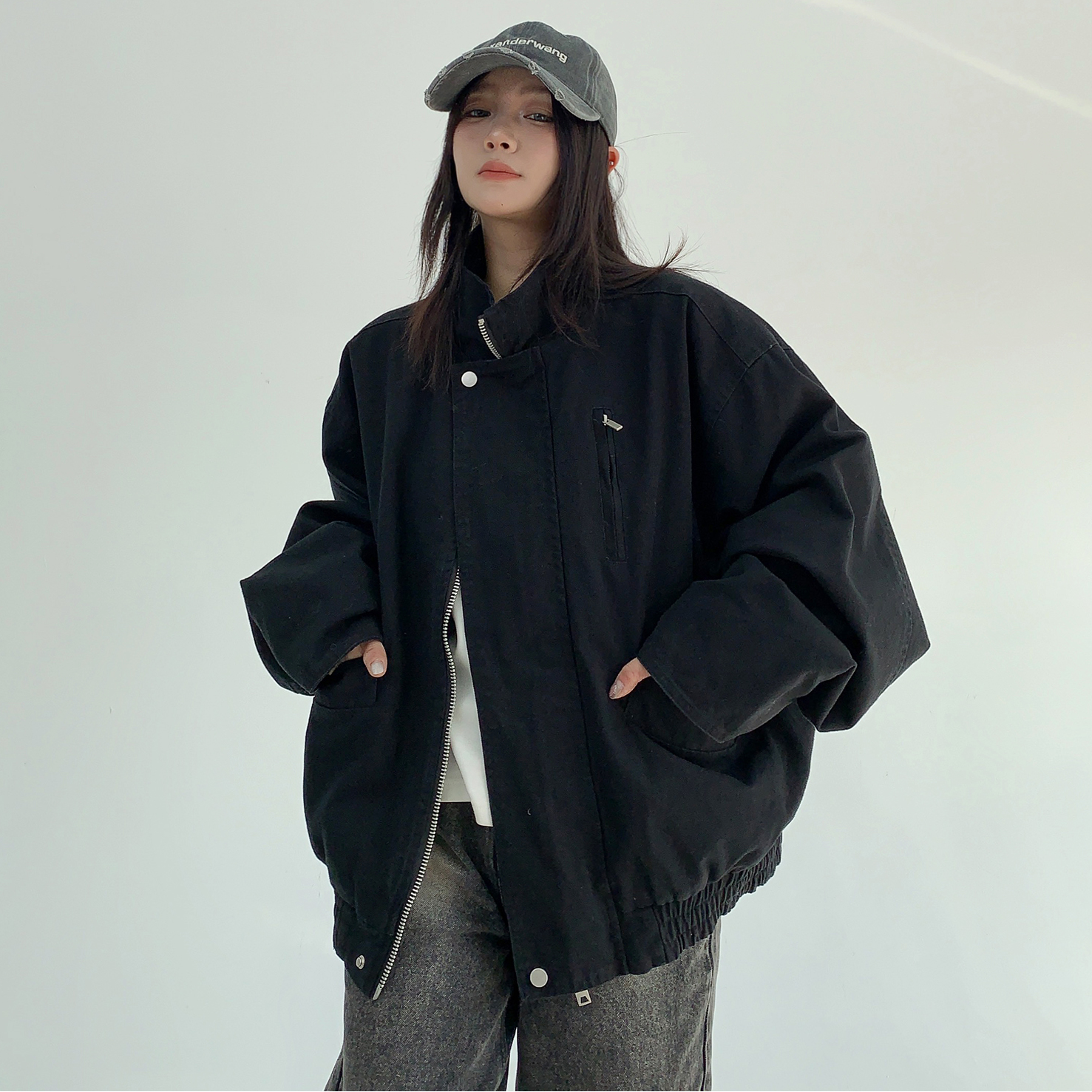 Asymmetric Snap Jacket / OS10201