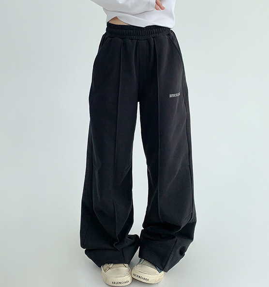 Center Pleats Wide Pants / OS10274
