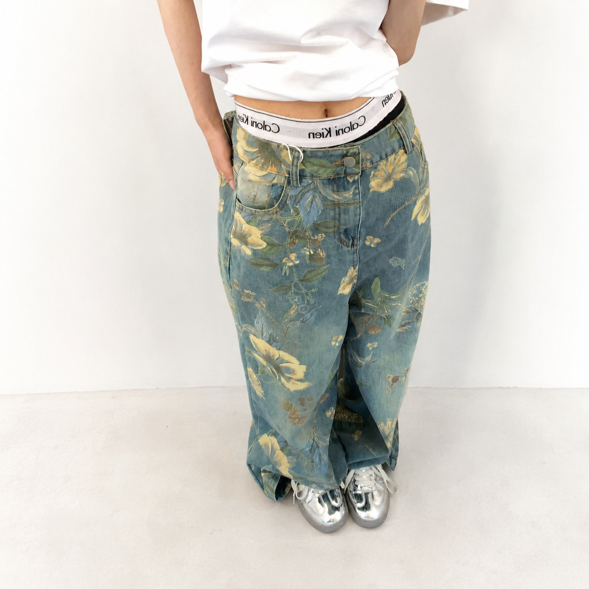 Floral Wide Pants｜フラワー  ワイド パンツ　OS10565