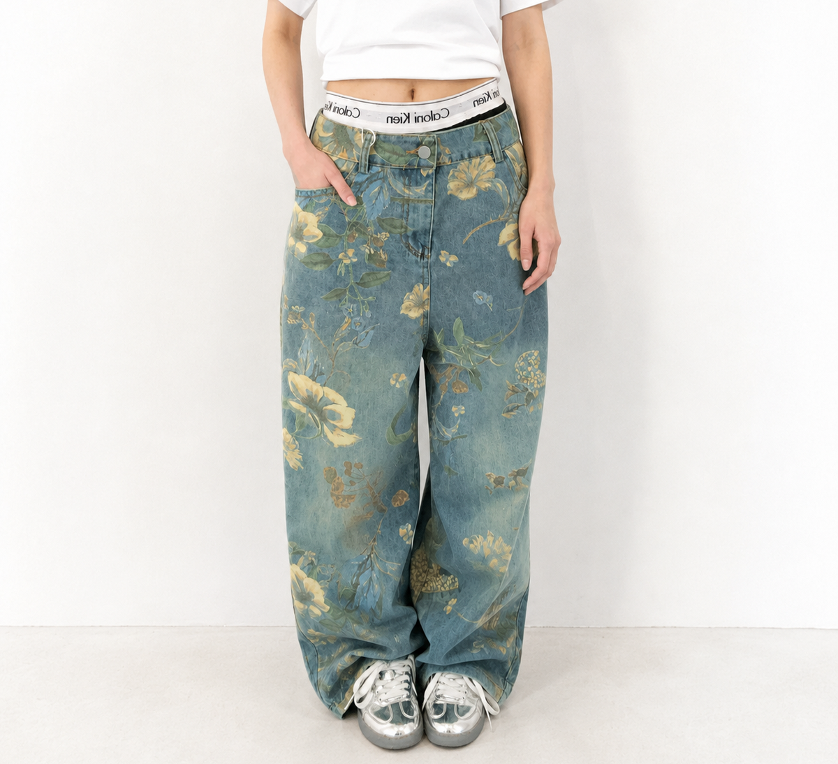 Floral Wide Pants｜フラワー  ワイド パンツ　OS10565