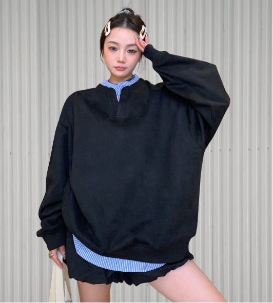 Layered Look Sweat Top / OS10354