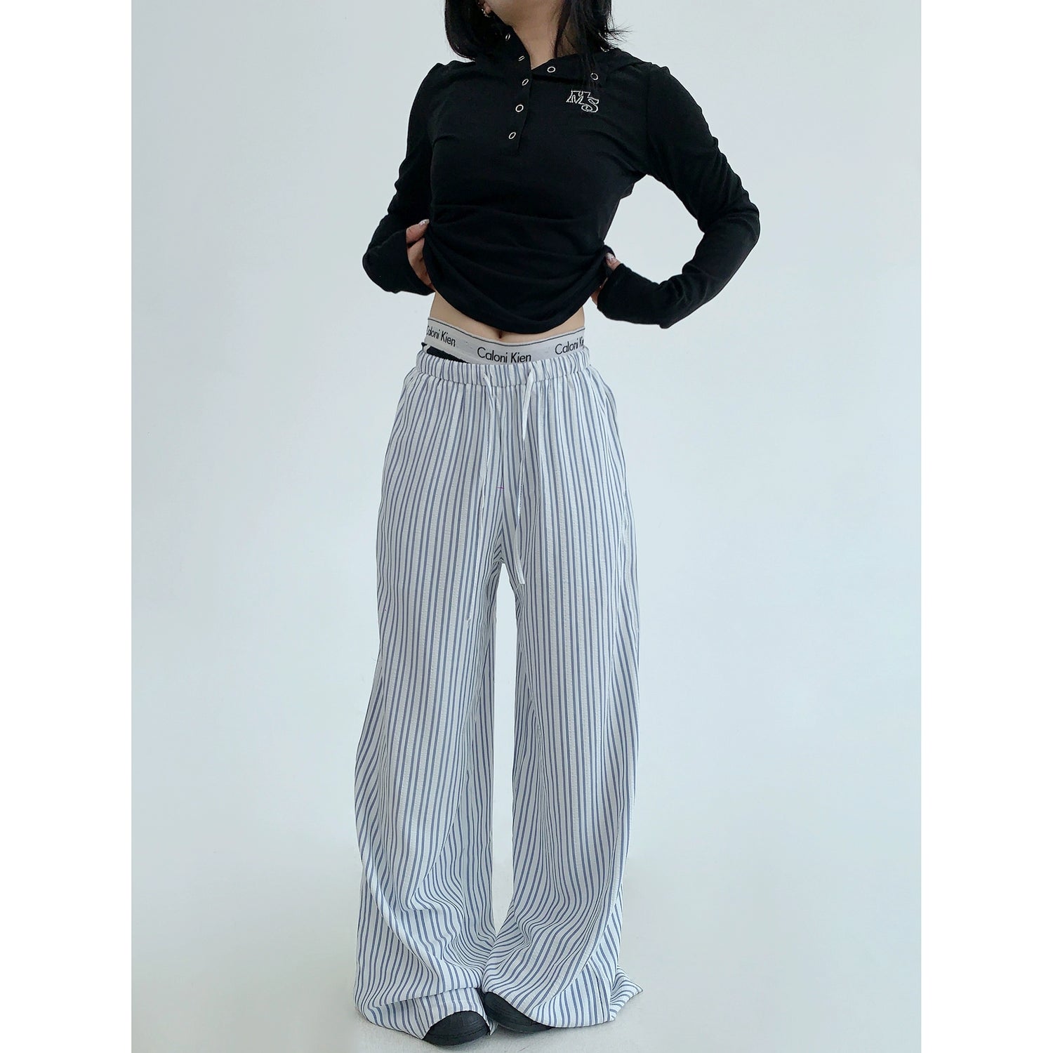 Wide Striped Pants / OS10055