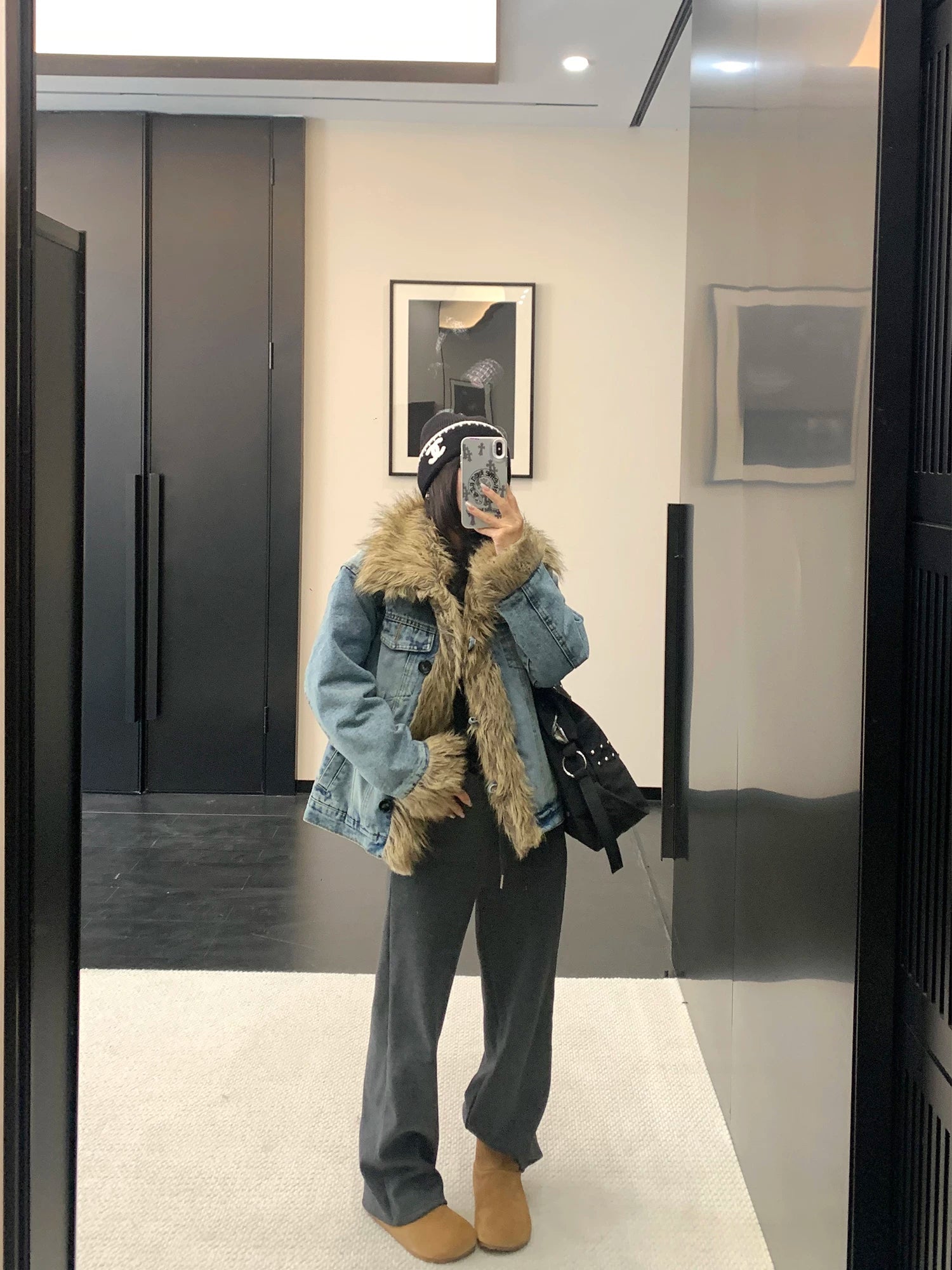 Fur Denim Jacket / OS10411