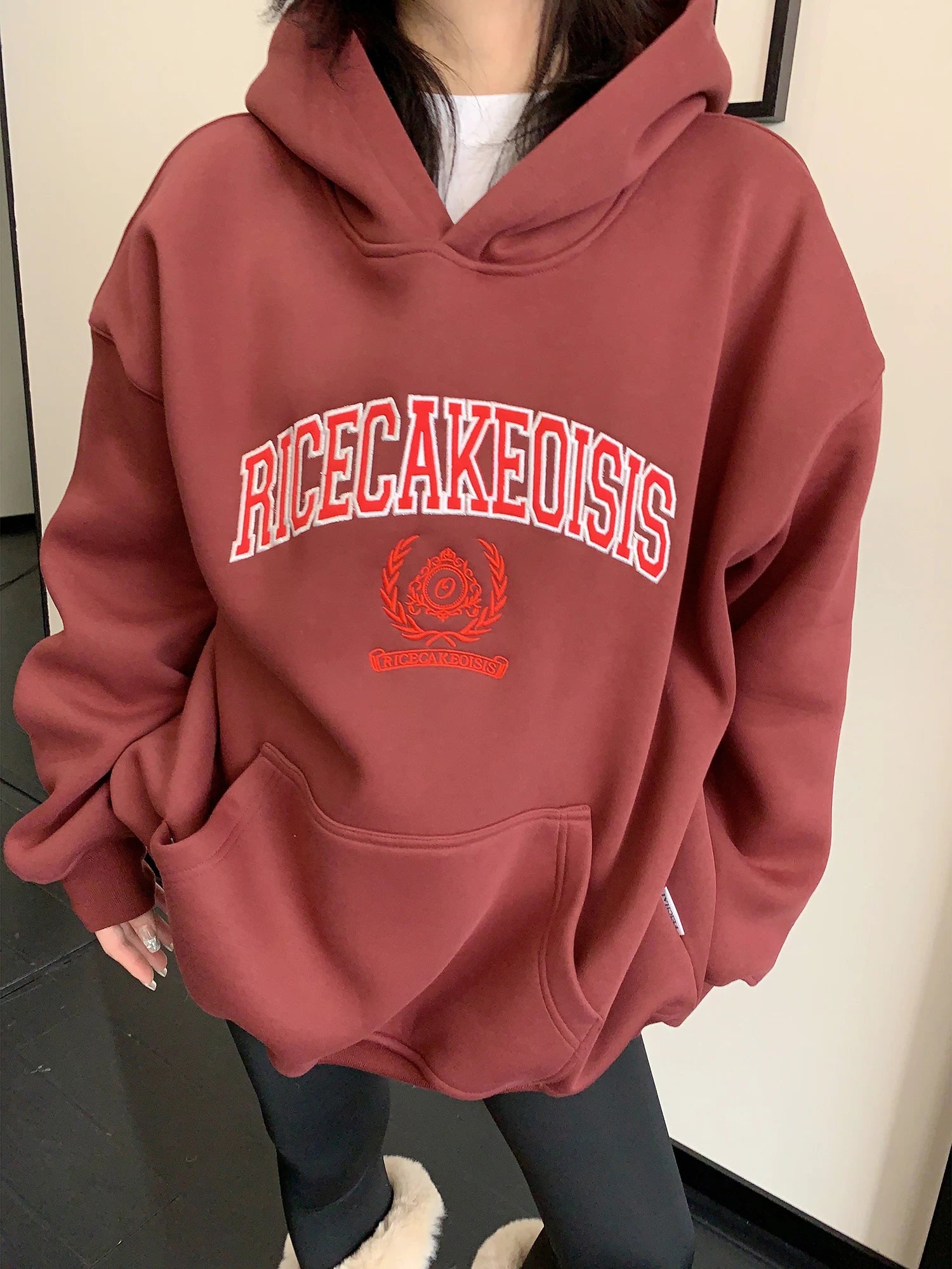 College Logo Oversized Hoodie / OS10397