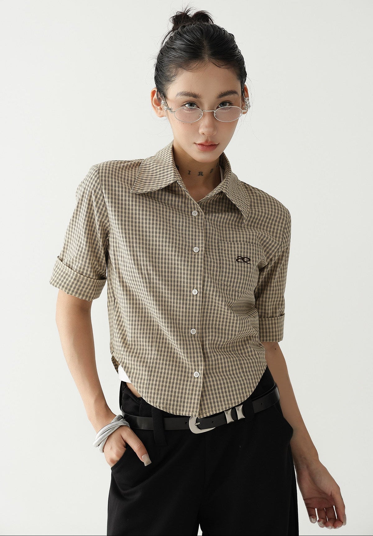 Plaid Layered Shirt　AS10546
