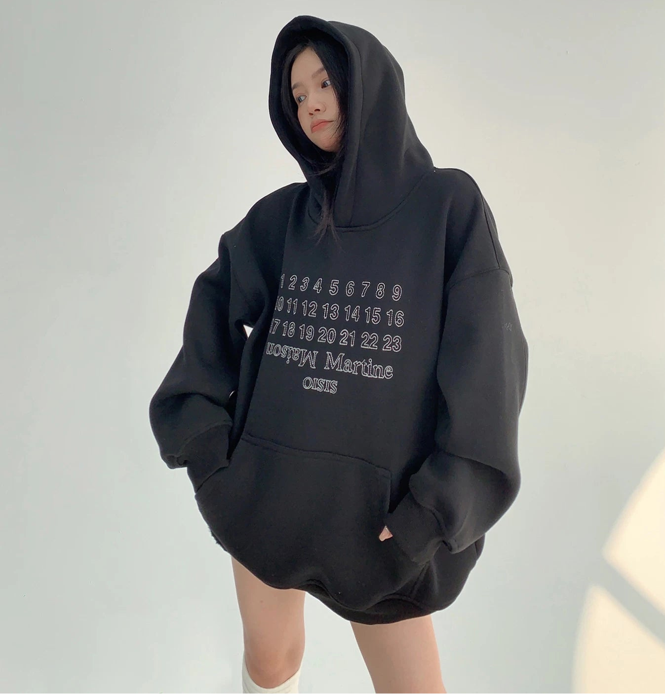 Numbering Print Hoodie / OS10402