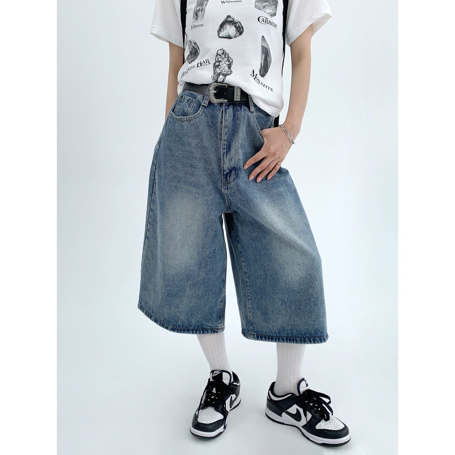 Wide Denim Shorts　OS10570