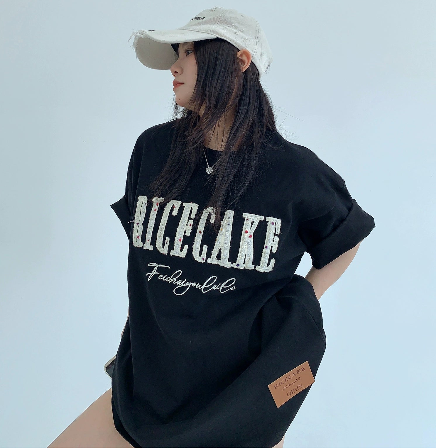 Retro Embroidered S-Tee / OS10063