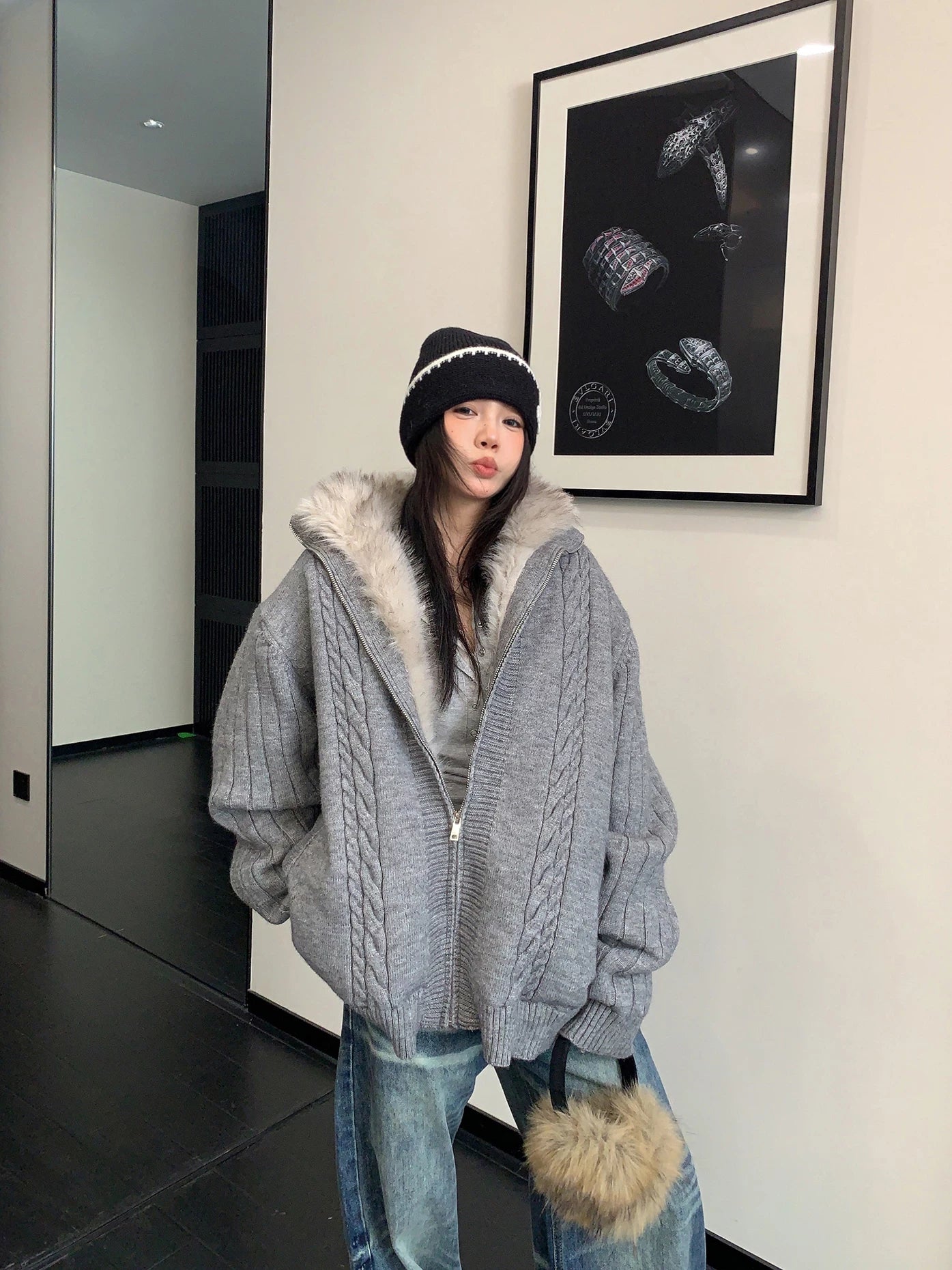 Zip Knit Street Jacket / OS10410