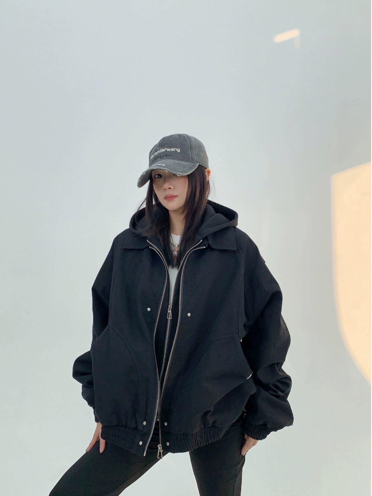 Loose Hooded Jacket / OS10133