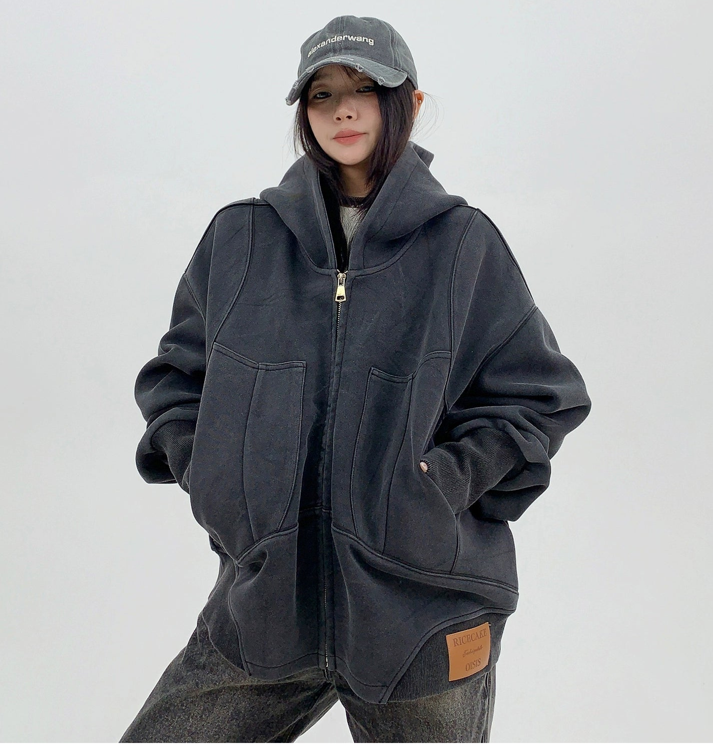 Oversized Panel Hoodie / OS10217