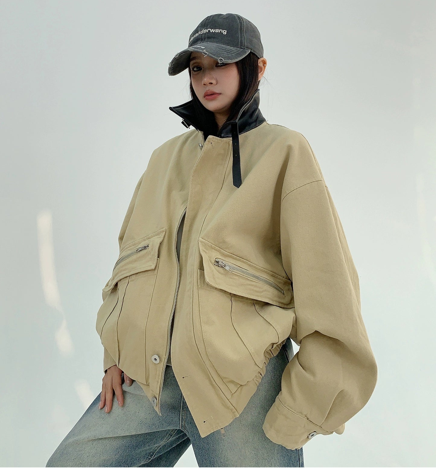 Two-Tone Collar Jacket / OS10212