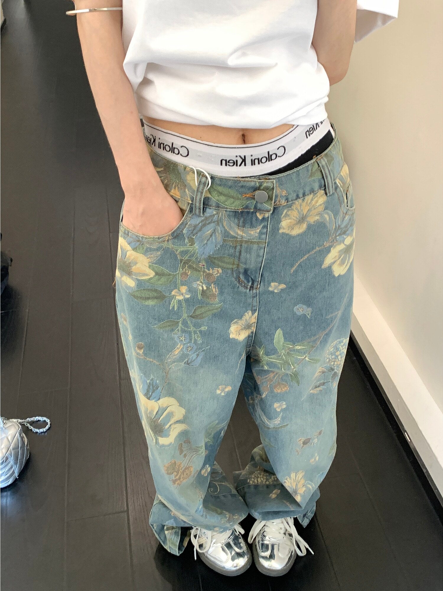Floral Wide Pants　OS10565