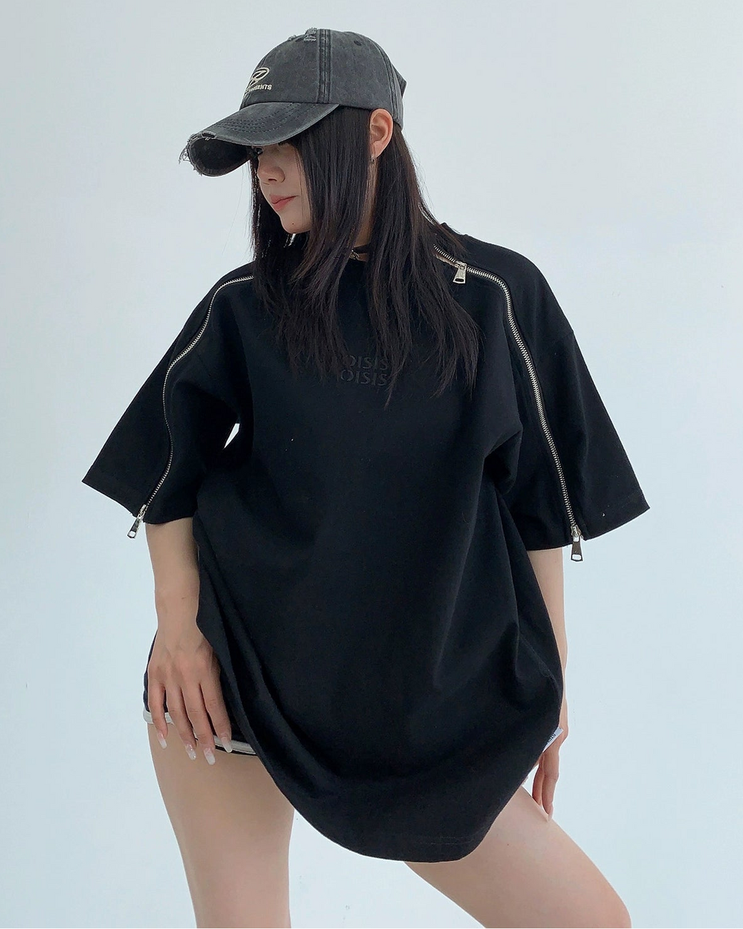 Embroidered Ｚip S-Tee / OS10099