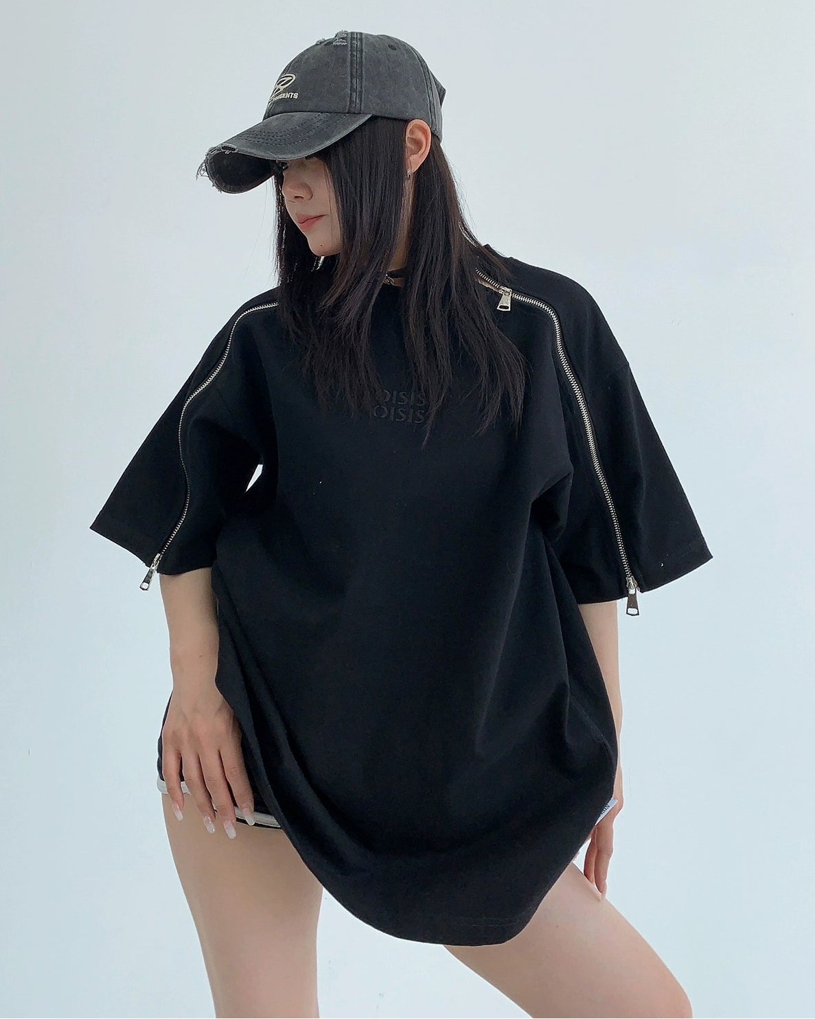 Embroidered Ｚip S-Tee / OS10099