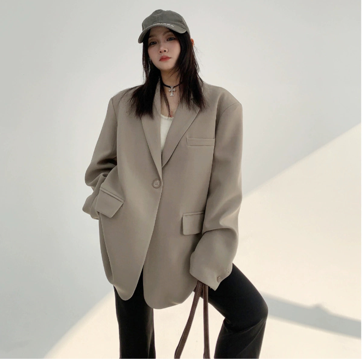 Draped Oversize Jacket / OS10110