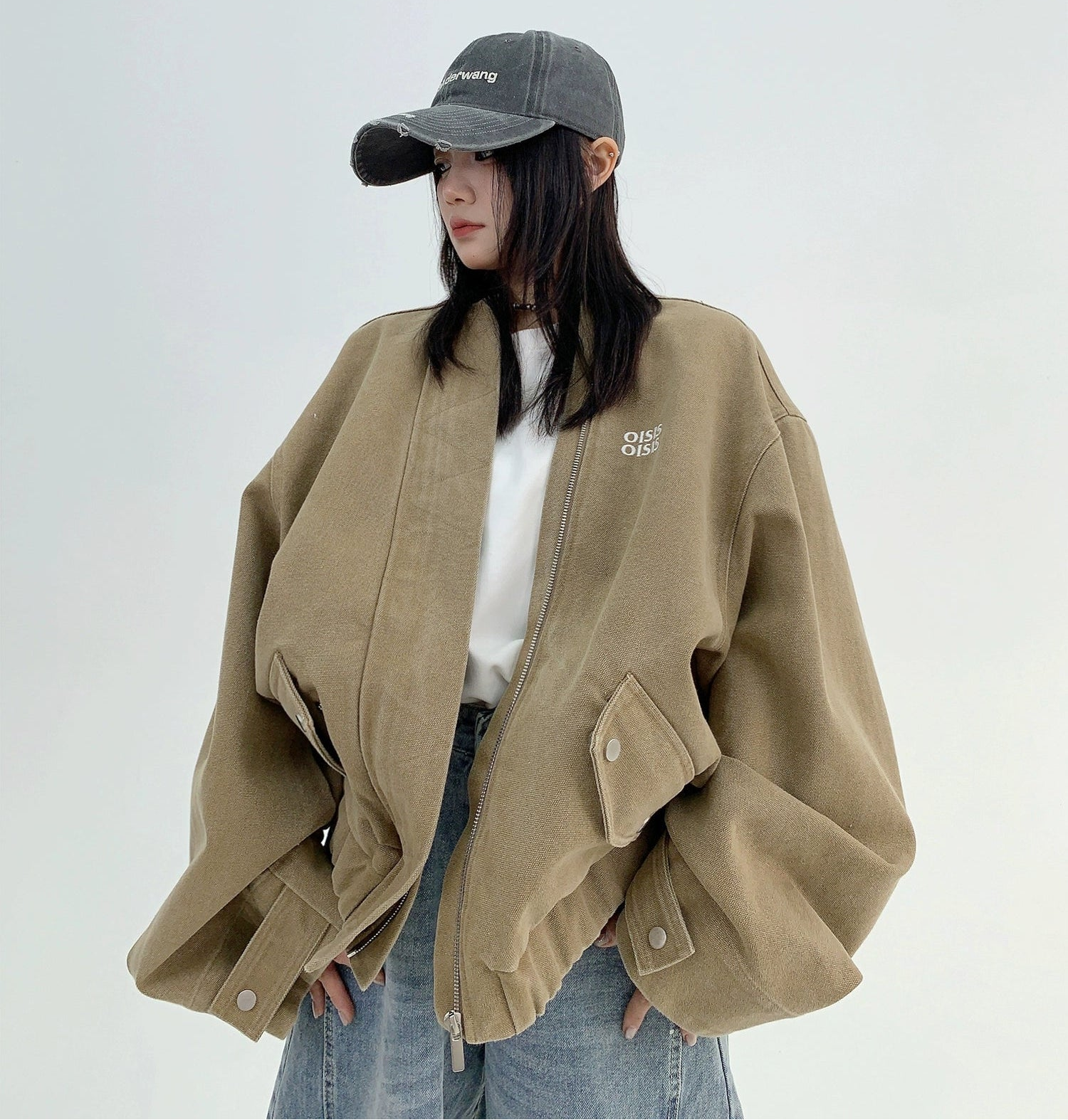 Collarless Bomber Jacket / OS10214
