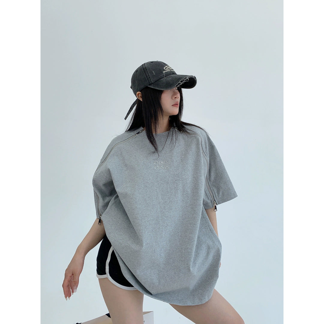 Embroidered Ｚip S-Tee / OS10099