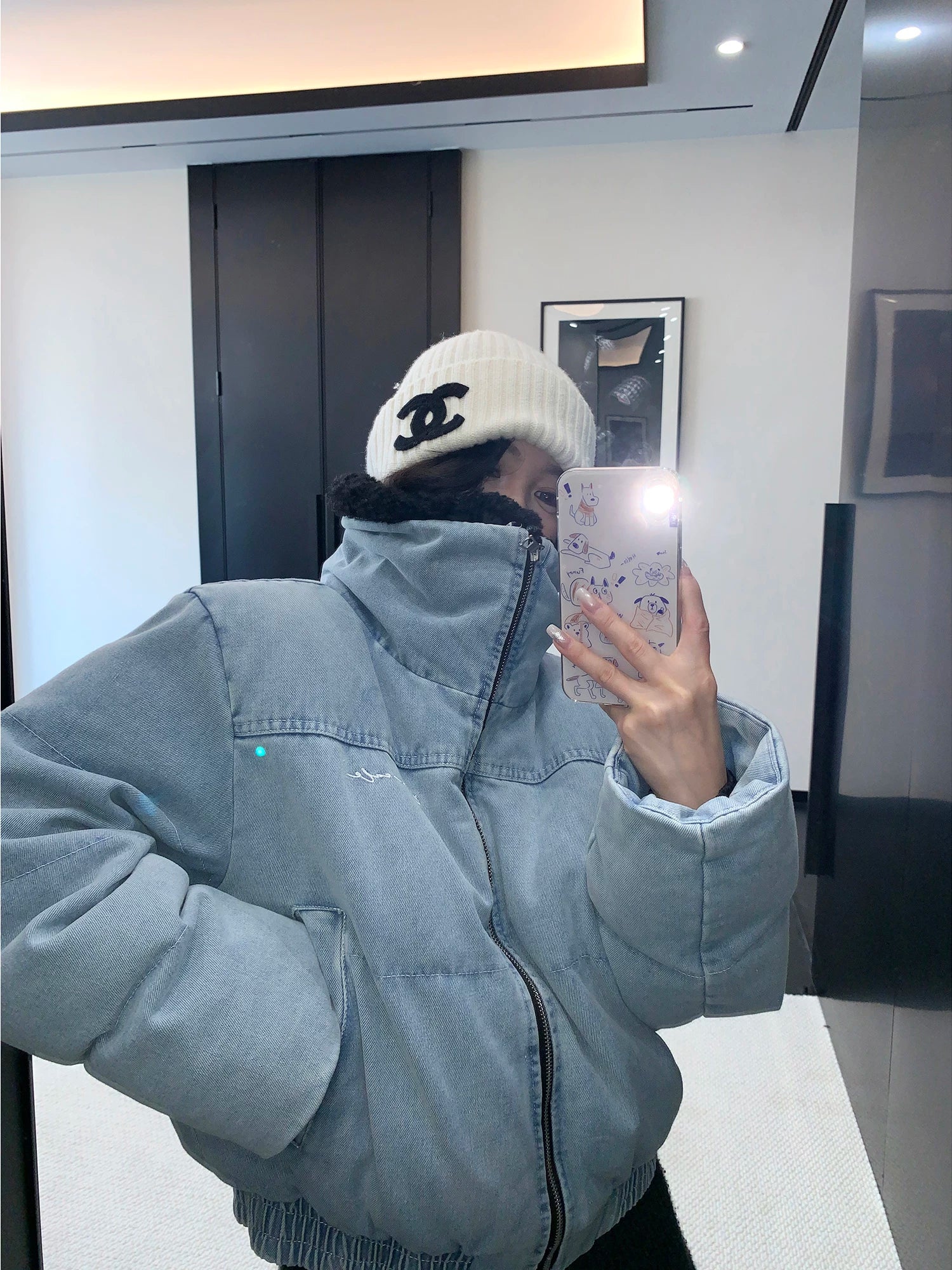 Denim Puffer Jacket / OS10387