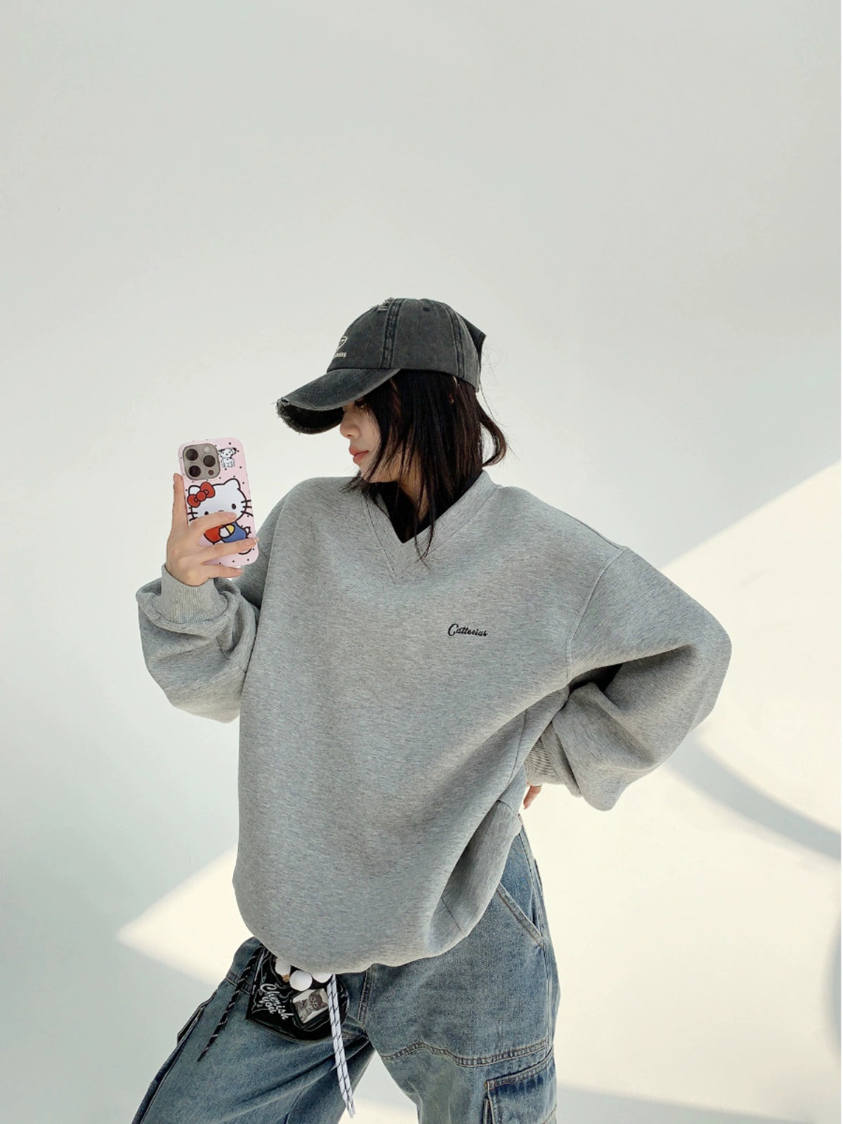 V-Neck Sweat Top / OS10135