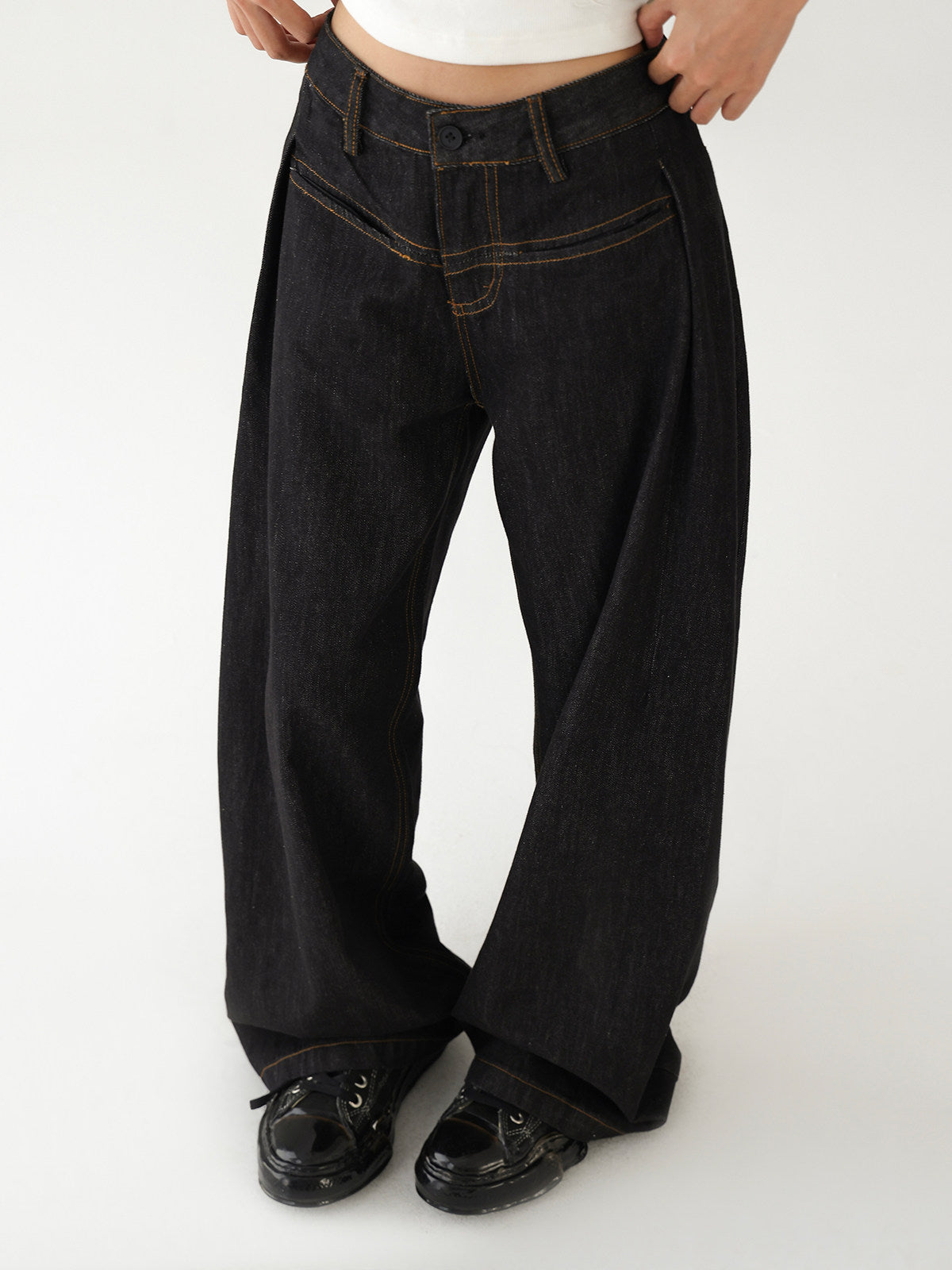 Curved Wide Jeans　AS10547