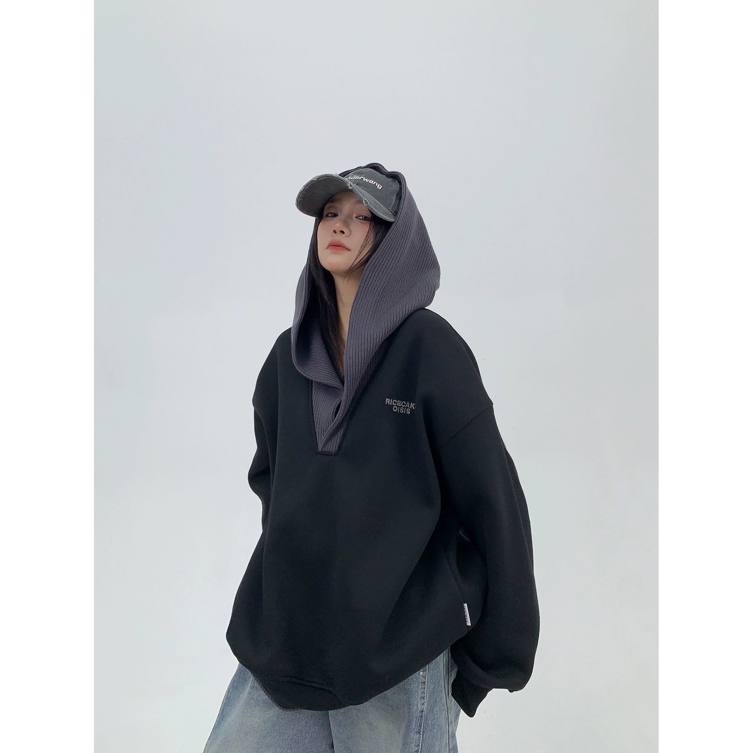 Bicolor Oversized Hoodie / OS10158